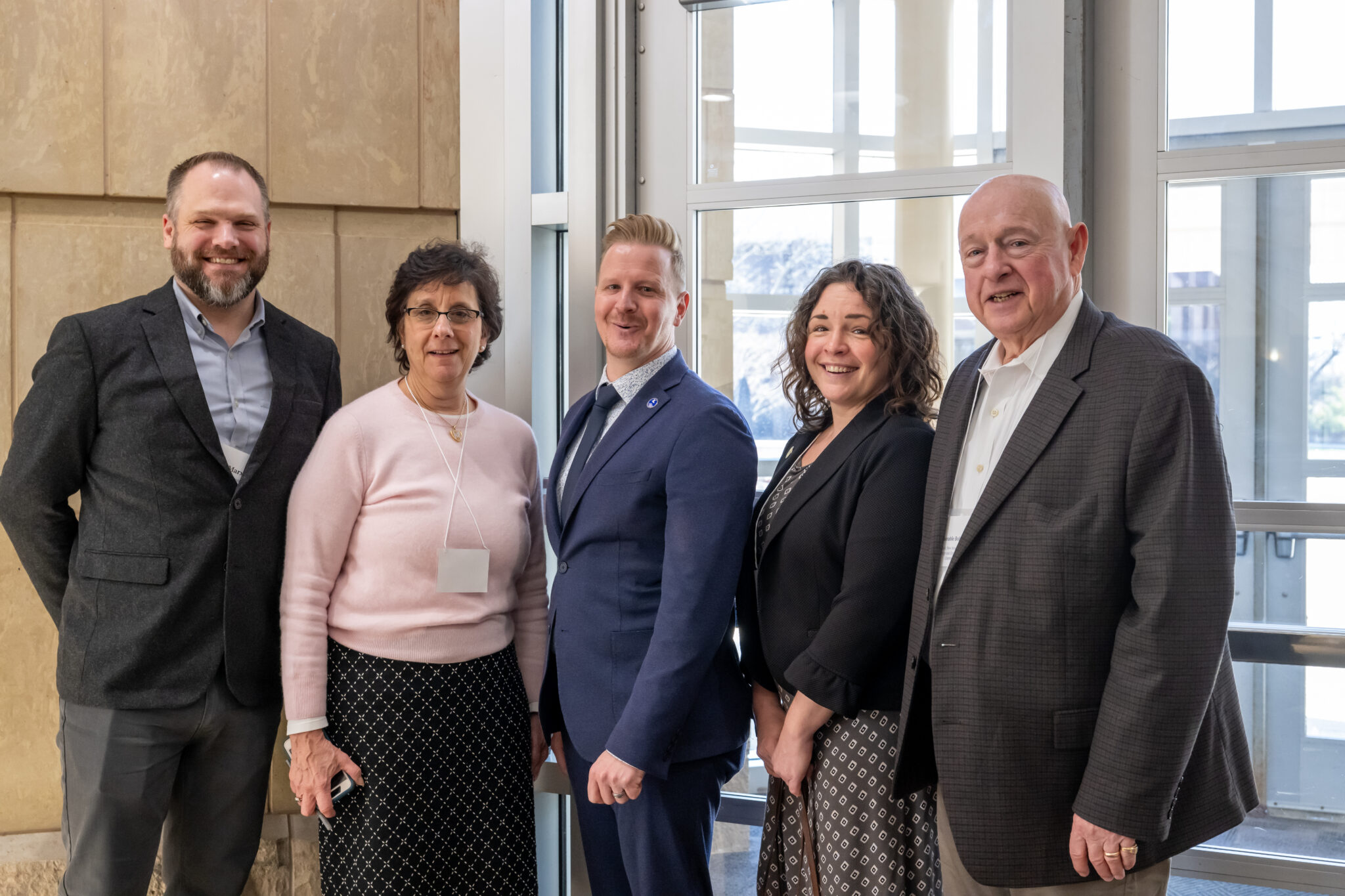 L-R: Lucas Marxen and Marjorie Kaplan, co-directors of the New Jersey Climate Change Resource Center; Shawn M. LaTourette, Commissioner of the Department of Environmental Protection; Christine Guhl-Sadovy, President of the New Jersey Board of Public Utilities; and NJ Senator Bob Smith, Chairman of the Senate Environment and Energy Committee.