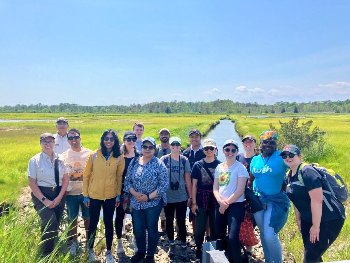 MACH Summer Course participants in front of wetlands