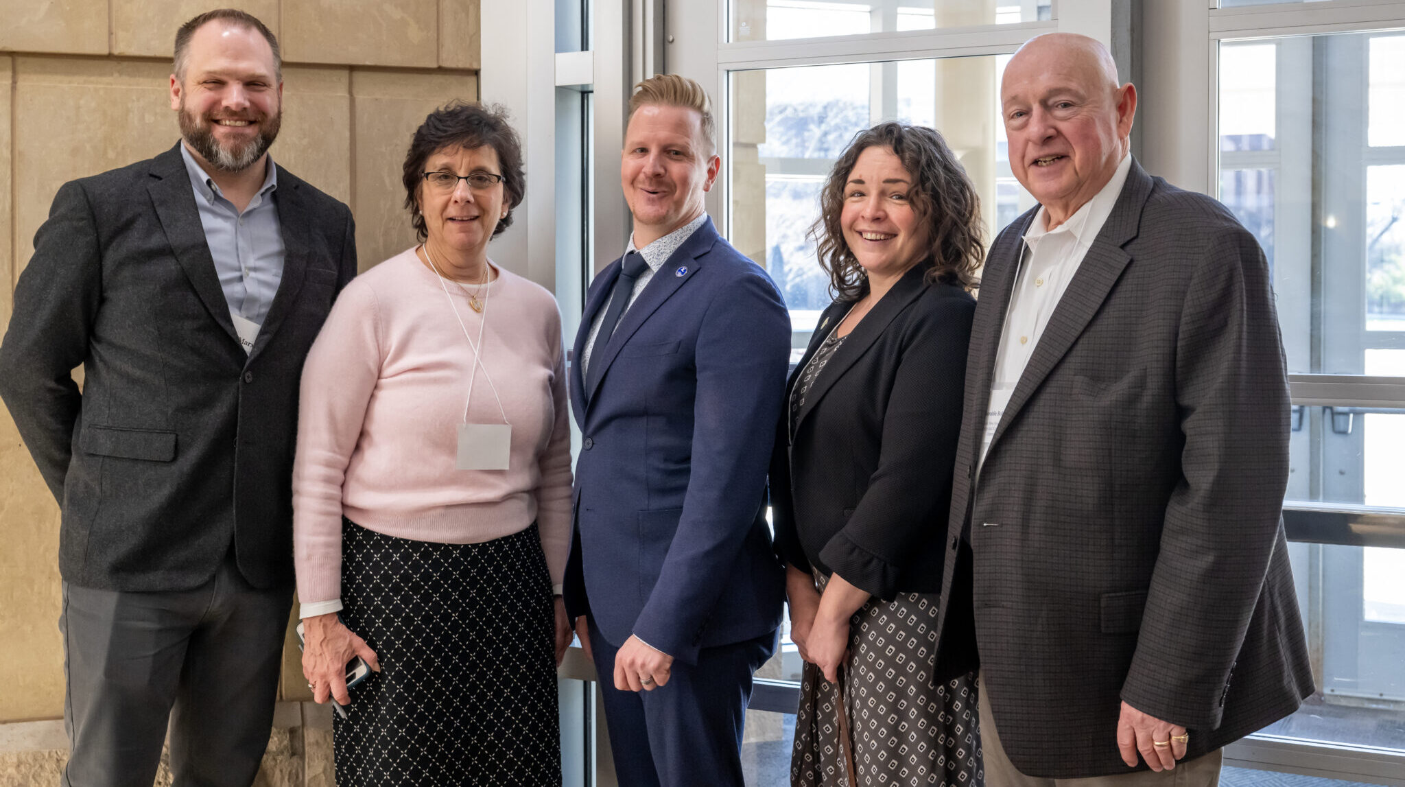 L-R: Lucas Marxen and Marjorie Kaplan, co-directors of the New Jersey Climate Change Resource Center; Shawn M. LaTourette, Commissioner of the Department of Environmental Protection; Christine Guhl-Sadovy, President of the New Jersey Board of Public Utilities; and NJ Senator Bob Smith, Chairman of the Senate Environment and Energy Committee.