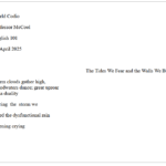 Poem about flooding