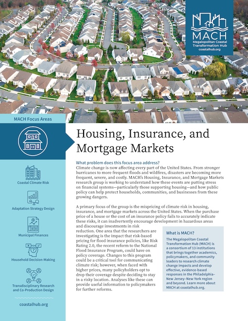 Housing, Insurance and Mortgage Markets