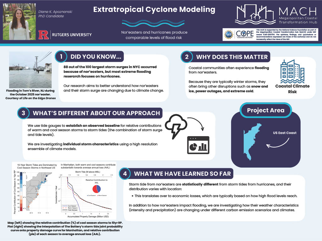 Poster titled, Extratropical Cyclone Modeling