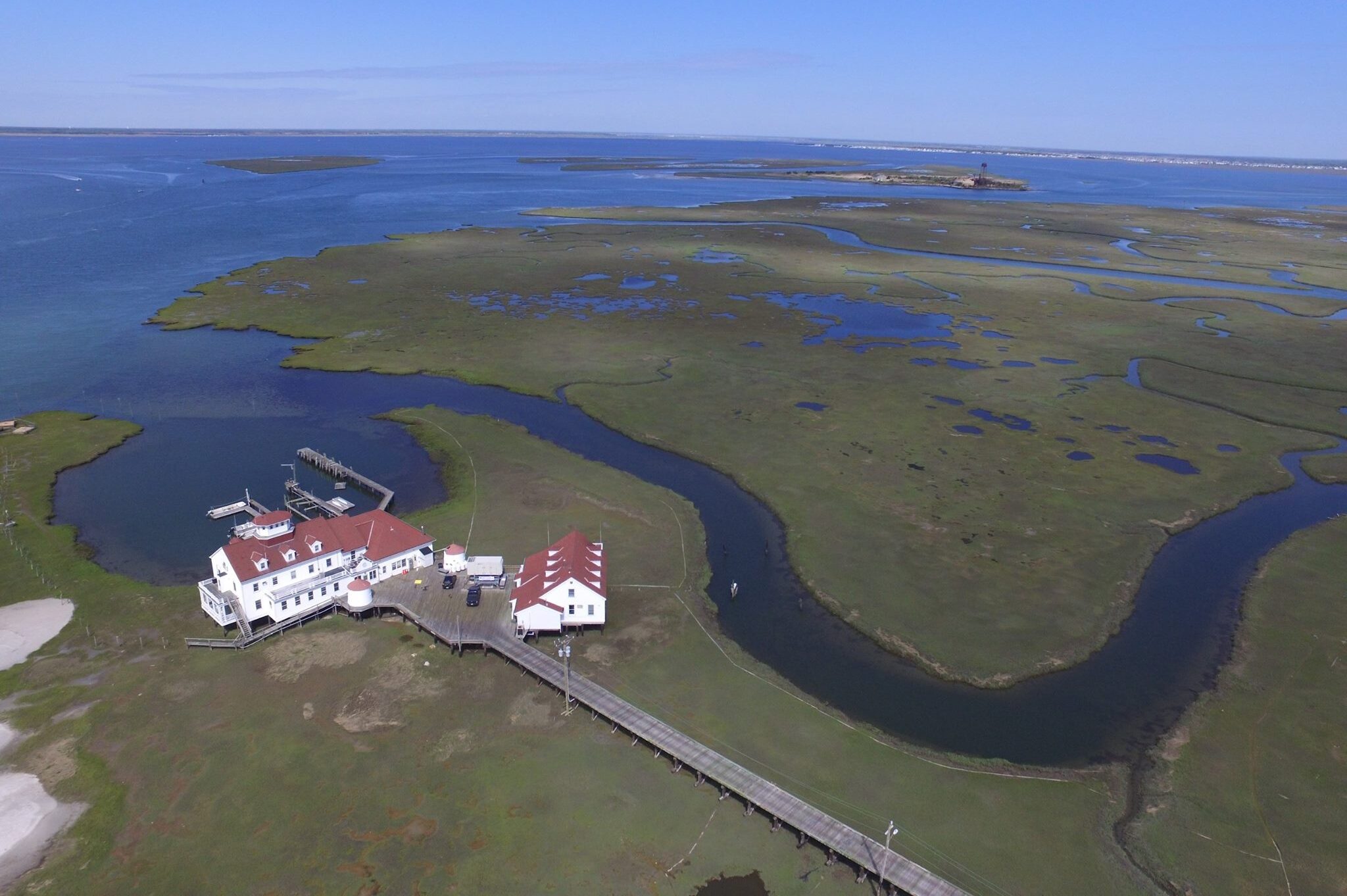 Rutgers Marine Field Station drone shot